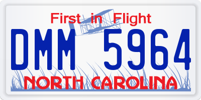 NC license plate DMM5964