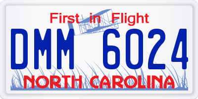 NC license plate DMM6024