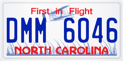 NC license plate DMM6046