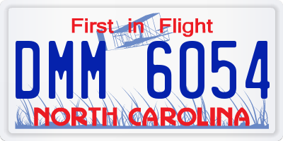 NC license plate DMM6054