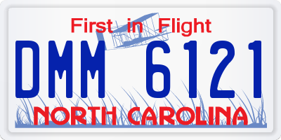 NC license plate DMM6121