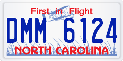 NC license plate DMM6124