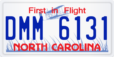 NC license plate DMM6131