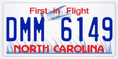 NC license plate DMM6149