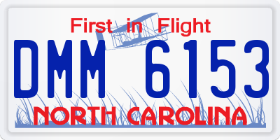 NC license plate DMM6153