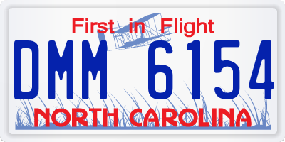 NC license plate DMM6154