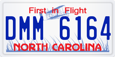 NC license plate DMM6164