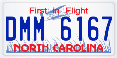 NC license plate DMM6167