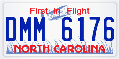 NC license plate DMM6176
