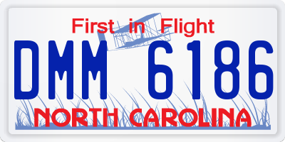 NC license plate DMM6186