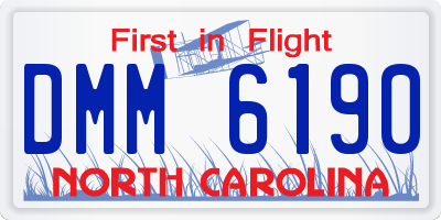 NC license plate DMM6190