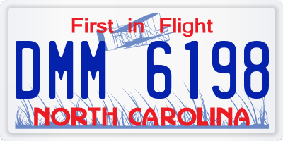 NC license plate DMM6198