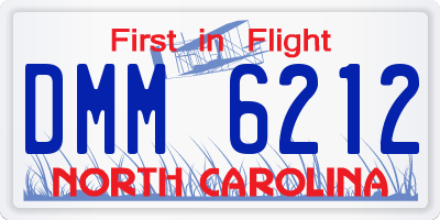 NC license plate DMM6212