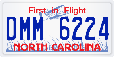 NC license plate DMM6224
