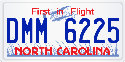 NC license plate DMM6225