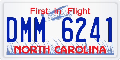 NC license plate DMM6241