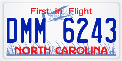 NC license plate DMM6243