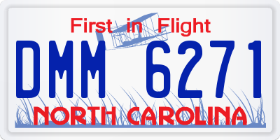 NC license plate DMM6271