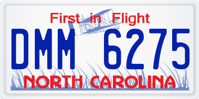 NC license plate DMM6275