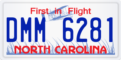 NC license plate DMM6281