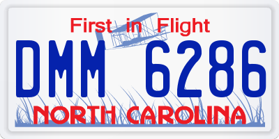 NC license plate DMM6286