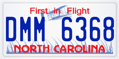 NC license plate DMM6368