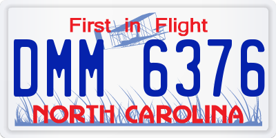 NC license plate DMM6376