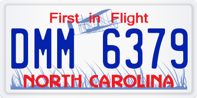 NC license plate DMM6379
