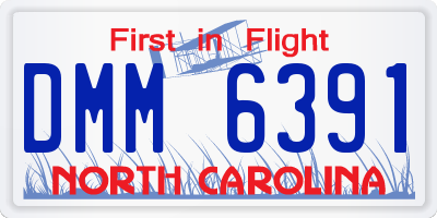 NC license plate DMM6391