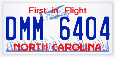 NC license plate DMM6404