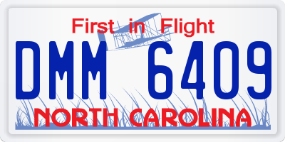 NC license plate DMM6409