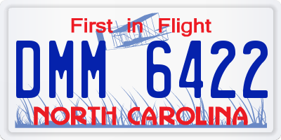 NC license plate DMM6422