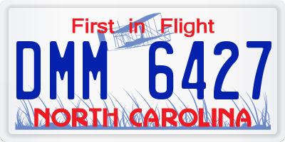 NC license plate DMM6427