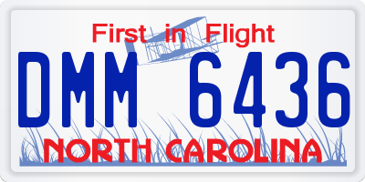 NC license plate DMM6436