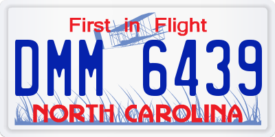 NC license plate DMM6439