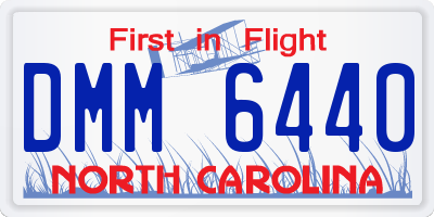 NC license plate DMM6440