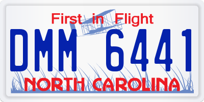 NC license plate DMM6441