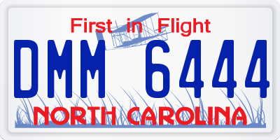 NC license plate DMM6444