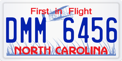 NC license plate DMM6456