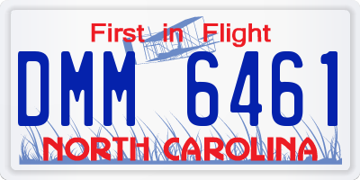 NC license plate DMM6461