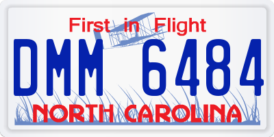 NC license plate DMM6484