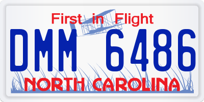 NC license plate DMM6486