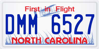 NC license plate DMM6527