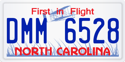 NC license plate DMM6528