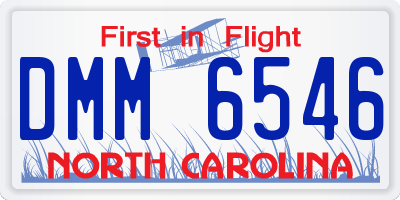 NC license plate DMM6546