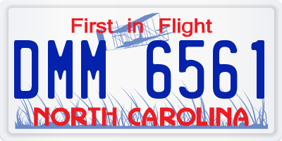 NC license plate DMM6561