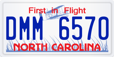 NC license plate DMM6570