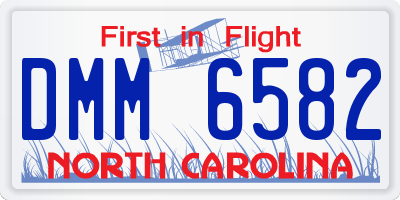 NC license plate DMM6582