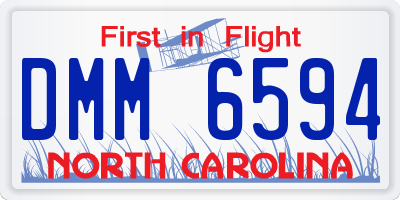 NC license plate DMM6594