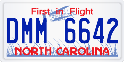 NC license plate DMM6642